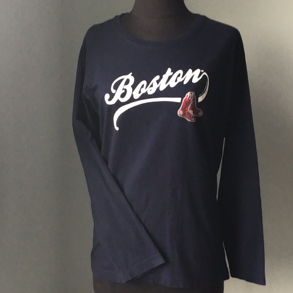 Boston Red Sox Long Sleeve Bling T-Shirt